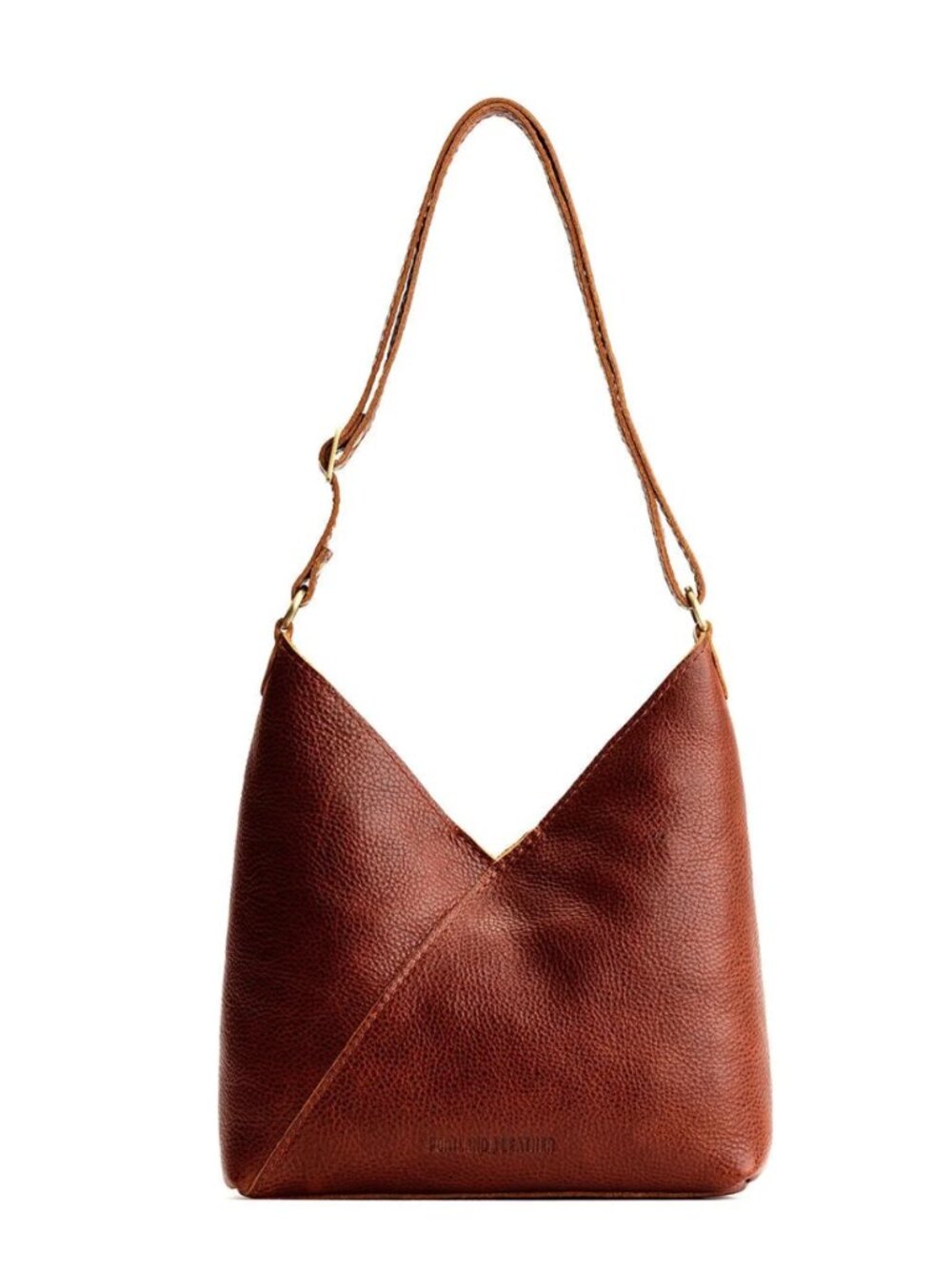 Portland Leather Naomi Small Shoulder Bag, nutmeg